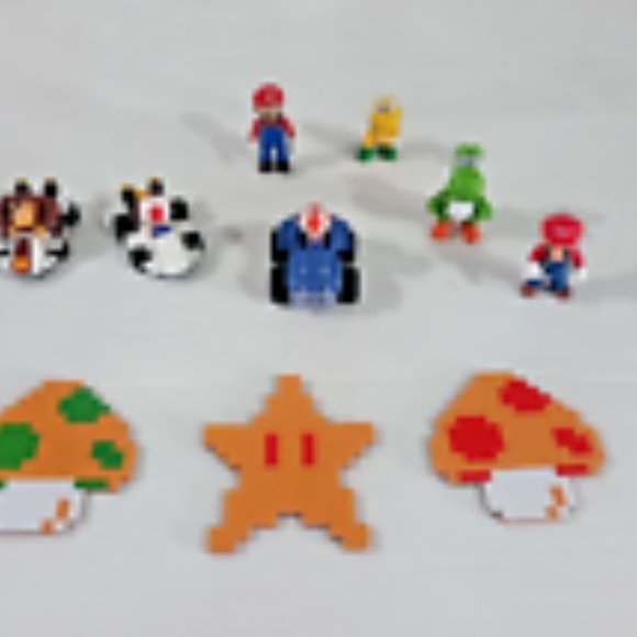 Lot of Nintendo Mario Bros. Luigi Yoshi Mushroom Figures 10 pieces - Picture 6 of 8